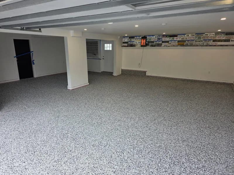 epoxy — garage flake